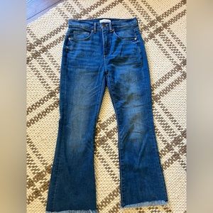 Loft flare frayed jeans